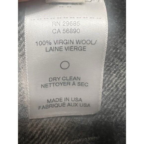 Pendleton Vintage Black Gray Plaid Men’s Scarf 100% Wool Made In USA Fringe - Picture 3 of 6